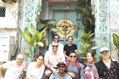 Feel the chaos and warmth of old delhi on a food & heritage walk, tasting 13-15 dishes, exploring spice markets, and riding a rickshaw—includes snacks and local guide.