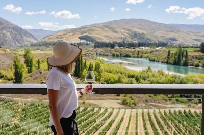 Sip cool-climate wines at boutique vineyards in central otago with a local guide, enjoy a platter lunch, stroll old cromwell & take in mountain views. includes pickup.