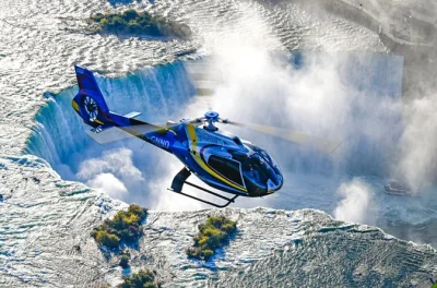 Feel the spray on a niagara cruise, soar above horseshoe falls by helicopter, and enjoy a buffet lunch—all with private pickup from toronto and a local guide.