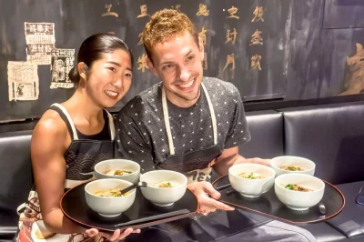 Try your hand at ramen making in shibuya, tokyo—create three classic styles, knead noodles, cook chashu, and taste your own bowls in a small-group class with an english guide.
