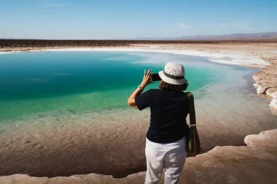 Salt on your skin, surreal blue water, and the quiet of atacama—visit the 7 baltinache lagoons from san pedro with snacks and a local guide, includes pickup.