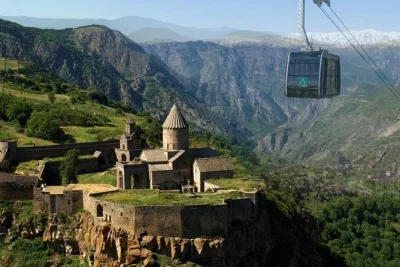 Feel the spirit of armenia on a day trip from yerevan to khor virap, noravank & tatev monasteries, including the wings of tatev cable car and local guide.