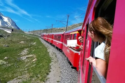 Feel the thrill of the bernina red train, wander st moritz, taste swiss chocolate, and enjoy milan pickup. includes train ticket and expert guide.