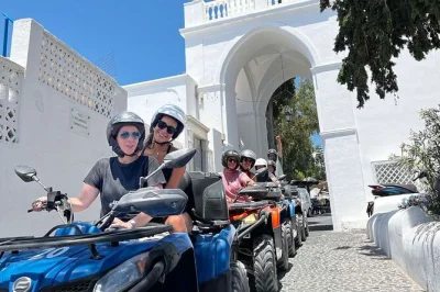 Feel the wind on an atv-quad ride in santorini, wander emporio’s castle lanes, taste local wines with a view, and enjoy hotel pickup for a relaxed day.