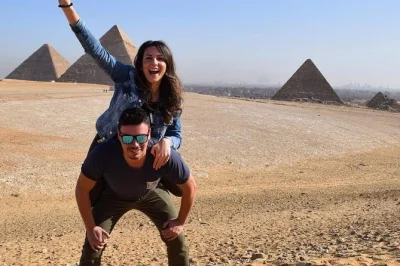 Feel the weight of history at the giza pyramids, ride a camel past the sphinx, browse khan el-khalili bazaar, and explore the egyptian museum with pickup included.