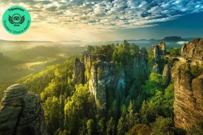 Feel the magic of bohemian & saxon switzerland on a full-day hiking trip from prague, with sunrise views, local beer at falcon’s nest, and all transport included.