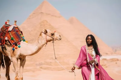 Feel the ancient energy at giza pyramids, ride camels and atvs, then unwind with dinner and live music on a nile cruise. includes hotel pickup.