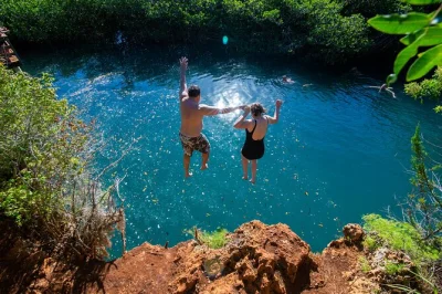 Feel the thrill of cliff jumping, cave swimming and snorkeling in bermuda’s wildest spots. includes local lunch, ice cream treat, and all gear with a friendly guide.