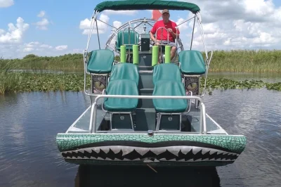 Feel the rush of the florida everglades on a private airboat ride from palm beach. spot wildlife, hear local stories, and get close to nature—includes private boat.