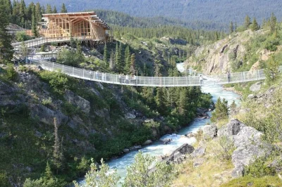 Feel the wild edge of alaska and canada on this skagway & yukon day trip—cross the suspension bridge, see white pass, and travel with a local guide. pickup included.