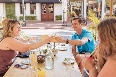 Start your santa barbara day with a guided downtown food and wine tour, tasting local favorites, sipping wines, and hearing stories—includes all tastings.
