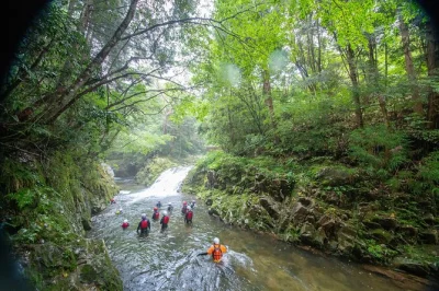 Feel the rush of river trekking near hiroshima, climb waterfalls, and dive into natural pools with a local guide. includes gear, onsen ticket, and pickup options.