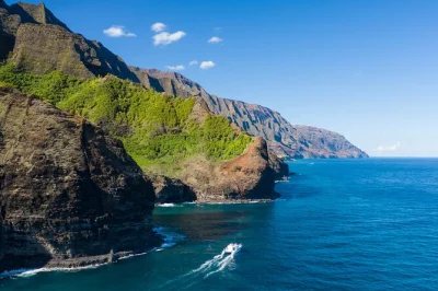 Chase the golden hour along kauai’s na pali coast, spot dolphins and sea turtles, hear local legends, and enjoy a fresh island dinner with drinks included.