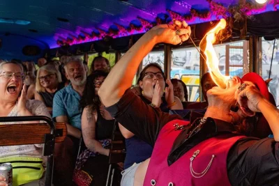 Feel the chills and laughs on charlotte’s comedy ghost tour—explore old settlers’ cemetery, haunted bars, true crime stories, and ride with live sketch comedy. byob included.