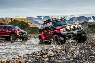 Feel the wild side of iceland in thorsmork with a super jeep tour—cross glacial rivers, walk volcanic canyons, and hear local eruption stories. includes expert guide.