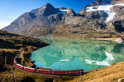 Ride the bernina express from milan to st. moritz in a small group, with lakeside village stops, alpine views, and local guide—train ticket & transport included.