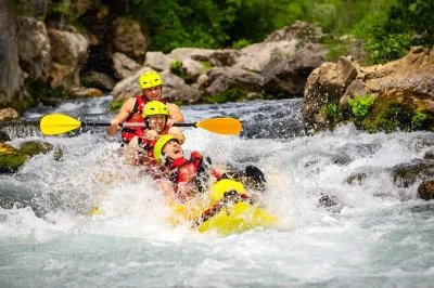 Feel the rush on a cetina river rafting trip from split or Šestanovac, guided by locals. includes all gear, transfers, and a riverside picnic after your adventure.