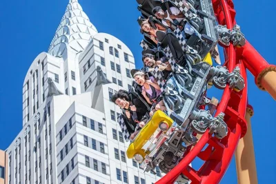 Feel your heart race on the big apple coaster at new york-new york in las vegas, then unwind with classic arcade games. includes ride ticket and all fees.