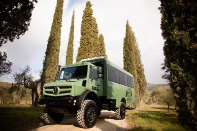 Roll through tuscany’s vineyards in a 4x4, taste chianti wines, explore cellars, and enjoy a farm-fresh lunch. small group tour with expert sommelier guide.
