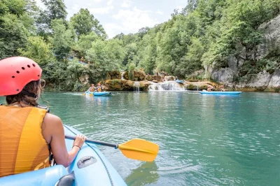 Feel the rush of kayaking mreznica canyon—six waterfalls, cliff jumps, and wild swimming. includes all gear, local guide, and flexible booking. family-friendly adventure.