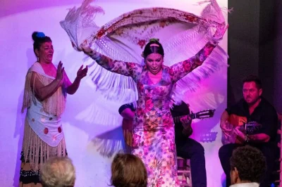 Reserve um show de flamenco real em sevilha, a poucos passos da giralda. dança, canto e guitarra ao vivo em um espaço íntimo do século xviii. acessível para cadeirantes.