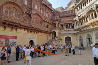Explore jodhpur’s blue city on a private day tour. visit mehrangarh fort, jaswant thada, and rao jodha desert park with a local guide and transport.