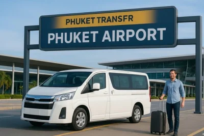 Traslado privado en minivan desde el aeropuerto de phuket hasta tu hotel. viaja cómodo y sin estrés con recogida personalizada, espacio para equipaje y conductor local.
