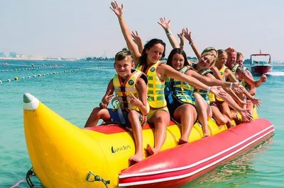 Try a banana boat ride in bali—safe, fun, and perfect for groups. enjoy 10 minutes of laughter on the water with friends or family. life jackets included.