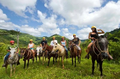 Ride through the rainforest, rappel down el encanto waterfall, and soar on a zipline in jaco. includes hotel pickup, snacks, and a local guide. book now.