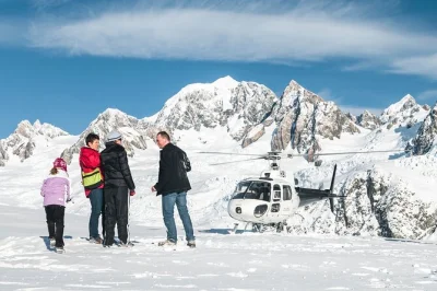 Fly above fox and franz josef glaciers on a 30-minute helicopter tour with a snow landing. guided by locals, wheelchair accessible, and family friendly—book now.