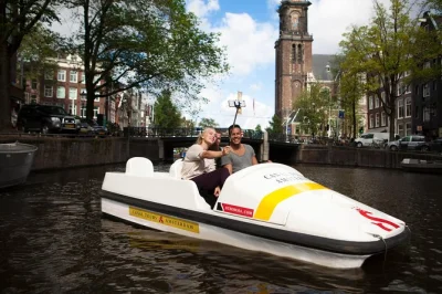 See amsterdam’s canals your way with a private pedal boat rental. cruise past sights like the anne frank house at your own pace. book online for up to 4 people.