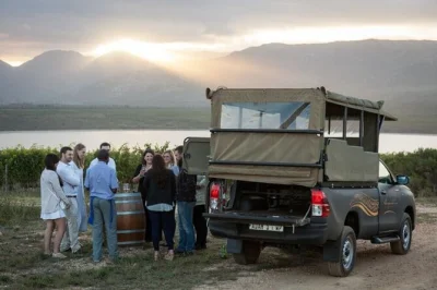 Descubre los viñedos frente al mar en benguela cove, hermanus. disfruta una cata de cinco vinos de la finca y un safari guiado. reserva ya una experiencia única.