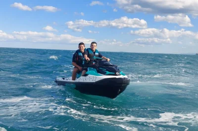 Feel the rush on a 30-minute jetski ride from valencia marina to malvarrosa beach. includes lifejacket, jetski, and easy online booking. book now.