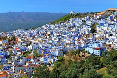 Reserve um passeio privado de um dia de fes a chefchaouen. explore a medina azul, plaza uta el-hammam, museu da kasbah e a cachoeira ras el-maa com guia local.