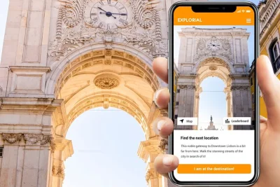 Explore os bairros chiado e baixa em lisboa com uma caça ao tesouro autoguiada. resolva enigmas, tire fotos criativas e descubra pontos como o elevador de santa justa no seu ritmo.