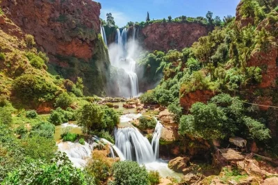 Swim at ouzoud waterfalls, explore a berber village, and enjoy a riverside moroccan lunch. includes pickup and local guide. book your spot today.