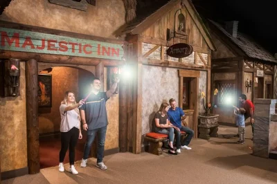Step into pigeon forge’s magiquest for a 60-minute interactive quest, pirate-themed blacklight mini golf, and the odyssey mirror maze. includes arcade credits and flexible entry.