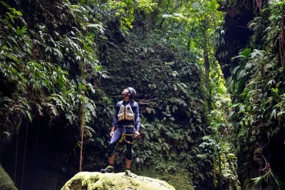 Experience dominica’s rainforest canyons, rappel waterfalls, and swim in hidden pools with a local guide. includes gear, transfers, and expert support.