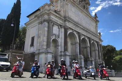 Ride as a passenger on a vespa tour in rome. see the spanish steps, trevi fountain, trastevere & panoramic terraces with an expert local driver-guide.