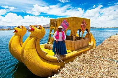 Visit the uros floating islands from puno with a local guide. includes hotel pickup, entrance fees, and optional totora raft ride. book your spot today.