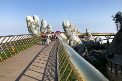 Privater transfer vom chan may hafen zu ba na hills und der golden bridge. inklusive seilbahn, örtlichem guide und abholung. jetzt platz sichern!