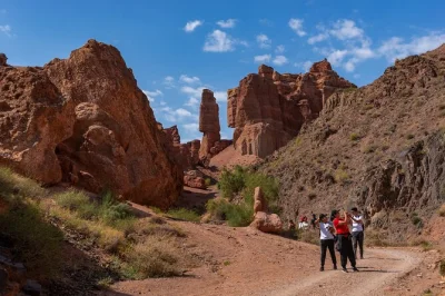 Experience charyn canyon from almaty with a local guide, including hotel pickup, a walk through the canyon, and lunch in a village. book now.