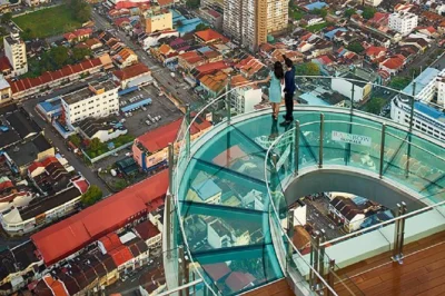 Walk the glass rainbow skywalk at komtar in penang, with entry ticket included. see george town from above, enjoy rooftop views, and book your spot now.