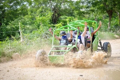 Ride buggies in punta cana to macao beach, swim in a cave, and taste local chocolate and coffee. safe, guided tour with round-trip transport included.