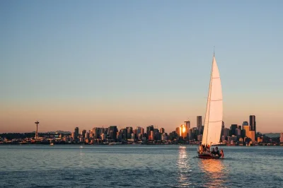 Bring your own drinks for a relaxed sunset sail in seattle. glide past the skyline, see the olympic mountains, and enjoy a unique evening with a local crew. includes sales tax.