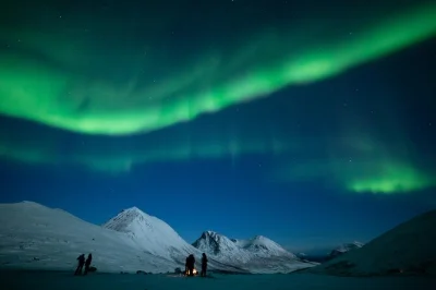 Chase the northern lights from tromso with a local guide. includes bus ride, hot drinks, portrait photos, and pickup. book your aurora night now.